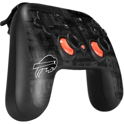 NFL Buffalo Bills Black & White Google Stadia Controller Skin